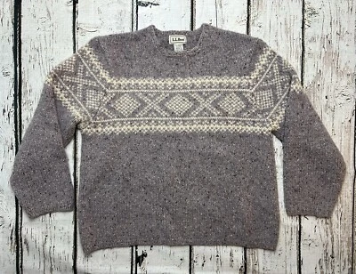 DE COLECCIÓN L.L. Suéter tejido para mujer Bean de lana de cordero mezcla de mohair cuello en V 0NG18 - talla L Foto 1 de 4