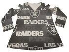 Open Shoulders Oakland Las Vegas Raiders Womens 1/3 Zipup Shirt XL 