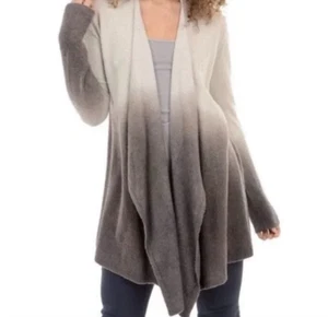 Barefoot Dreams Bamboo Chic Lite Cocoa Beige Braun Ombré Wickel Strickjacke S/M - Bild 1 von 9