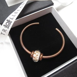 Trollbeads Copper Bangle Bracelet + Copper Spacers + Scirocco Glass Bead $133 - Picture 1 of 6