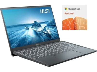 New MSI Prestige 14EVO A12M-231 14'' FHD Laptop i7-1280P 1.8GHz 16GB 1TB Iris Xe - Image 1 of 4
