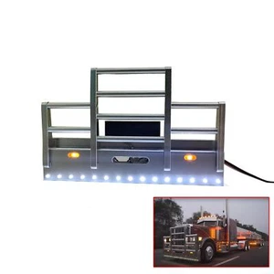 Degree Front Bumper W/ Led Lights for 1/14 Tamiya 56344 56301 RC Tractor Truck - Picture 1 of 7