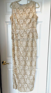 Mother of the Bride -Stenay Blush gown with lace, beads, pearls, & sequins SZ 10
