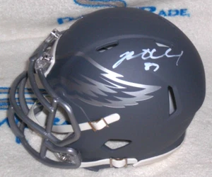 MINI CASCO ALTERNATIVO DE PIZARRA FIRMADO POR BRENT CELEK PHILADELPHIA EAGLES - prueba exacta - Imagen 1 de 3