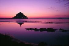 National Geographic Mount SaintMichael Sunrise Reflection of Castle Poster