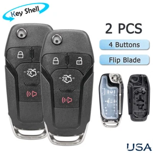 2 For Ford Fusion 2013 2014 2015 2016 2017 2018 Flip Remote Key Fob Shell Case - Picture 1 of 7