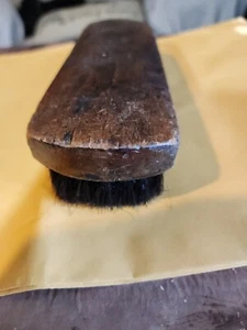 Vintage Shoe Shine Brush Patina Wood Handle Horsehair?Circa 1950 Farmhouse Decor - Picture 1 of 6
