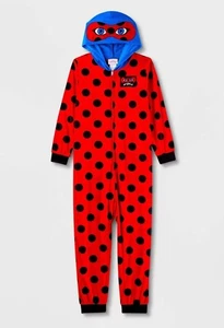 Miraculous Ladybug Fleece Union Suit Kid's One Piece Pajama 4-5 XS #6197 - Picture 1 of 10