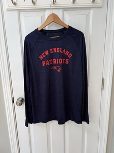 Fanatics New England Patriots Shirt Mens Large Blue Long Sleeves Performance NWT - Picture 1 of 6