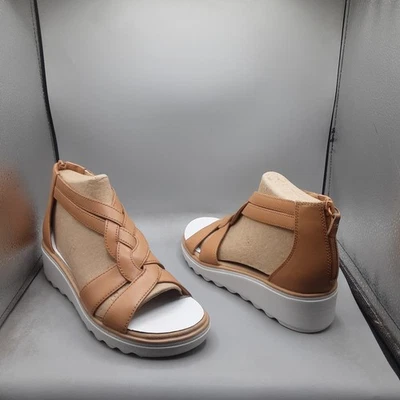 Sandalias Clarks Jillian Bright para mujer 8M cuero tostado A217 Foto 1 de 4