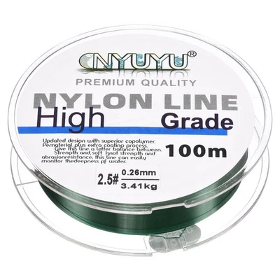 Nylon Fishing Line 109Yard 8Lb Monofilament Fluorocarbon Coated Dark Green - Image 1 of 4