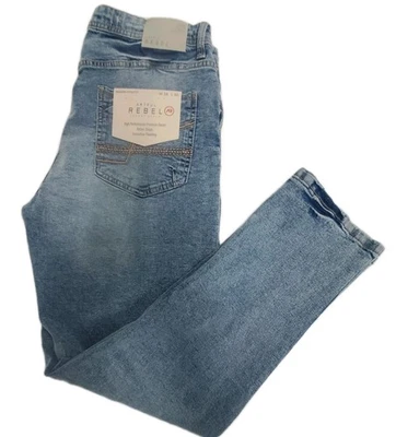 Pantalones de mezclilla Artful Rebel para hombre 34x30 azules albañil calce atlético súper suaves nuevos con etiquetas Foto 1 de 4