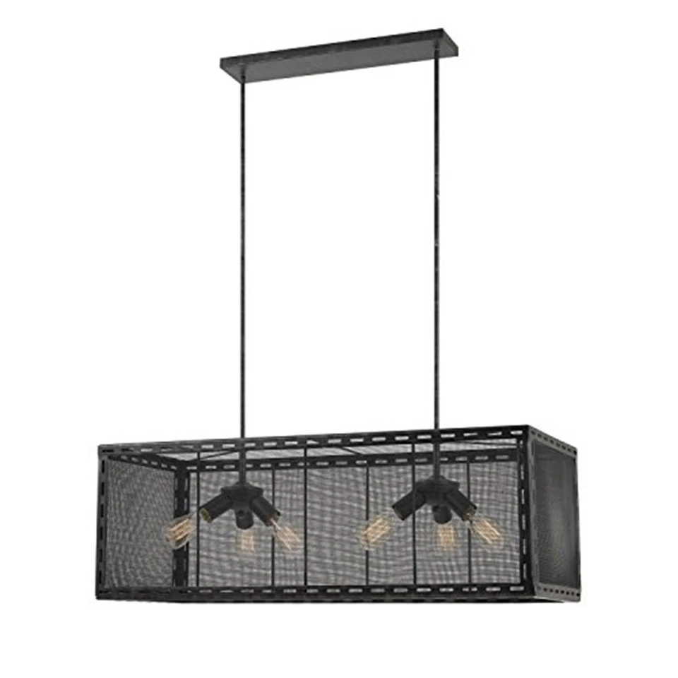 Cal Lighting 14" Tall Metal Chandelier in Iron Finish Iron 60WX6 Black Iron - Image 1 of 1
