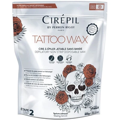 - TATUAJE - Cuidado sublime - Cuentas de cera patentadas 800 g, 28,22 oz para áreas tatuadas... Foto 1 de 4