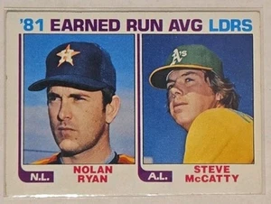 1982 Topps '81 Earned Run Avg Ldrs Nolan Ryan/Steve McCatty #167 Astros Oakland - Picture 1 of 2