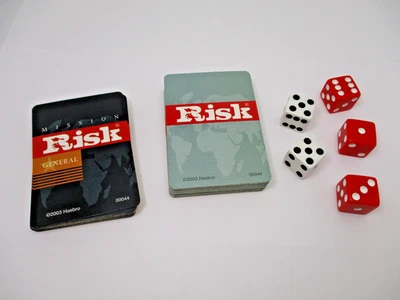 2003 Risk Game Pieces 72 Playing Cards 5 Dice (3 red 2 white) - Image 1 of 4