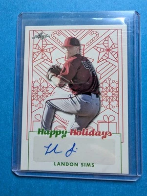 2023 Leaf Holiday Packs Autographs - Landon Sims #BA-LS1 (AU, RC) - Image 1 of 2