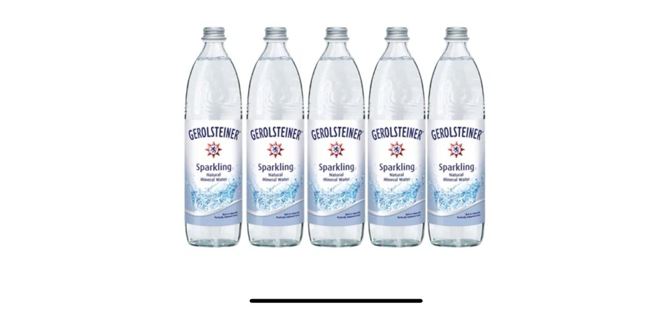 Gerolsteiner Sparkling, Natural Mini Water Pack Of 15 Glass Bottles Each 750 Ml - Image 1 of 3