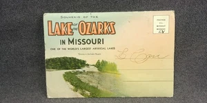 20er Jahre Ordner Postkarte Lake of the Ozarks Missouri Hauptstadt 18 Ansicht Antik F10 - Bild 1 von 10