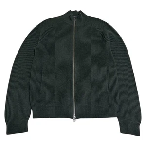 theory Drivers Knit Zip Up Jacket Wool Olive M Double Zip ANSEL-Z F/S - Picture 1 of 12