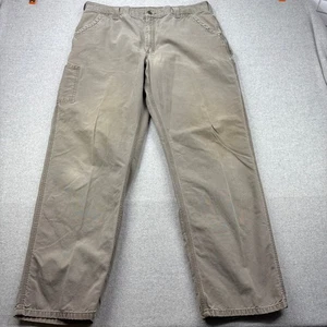 Carhartt Pants Men 40x31.5 Actual Dark Khaki B151 Original Fit Carpenter Utility - Picture 1 of 6