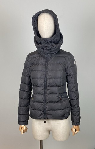 MONCLER Sanglier Giubbotto Nero Donna Piumino Trapuntato Piumino Giacca Taglia 2
