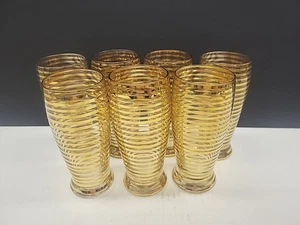 7 Mid Century Modern High Ball Gold Rings 5 5/8" French? - Picture 1 of 7