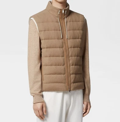 Chaleco acolchado de canal ZEGNA 'Oasi Cashmere Elements' 56 EU/46 US $4450+ NUEVO CON ETIQUETAS Foto 1 de 4