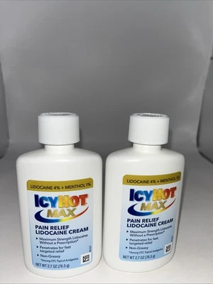 (2) Crema para aliviar el dolor Icy Hot Max 2,7 OZ cada una EXP 11/26+ Foto 1 de 2