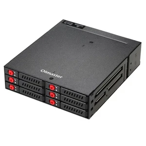 6-Fach-Mobile-Backplane-Unterstützung für 2,5-Zoll-SATA-HDD-SSD-Festplatten - Bild 1 von 9