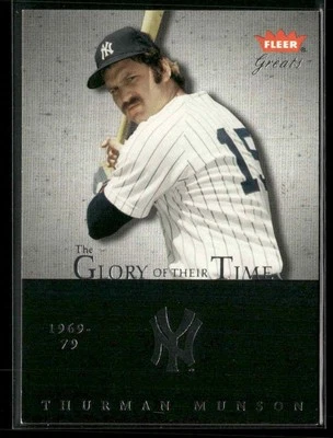 2004 Fleer Greats of the Game #29 GOT Thurman Munson Glory of Their Time #/1977 - Image 1 of 2