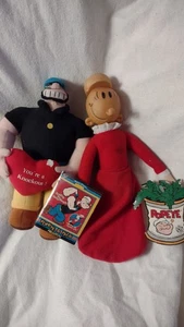 Peluche giocattolo Kellytoy 2002 Popeye il marinaio (Brutus) e Sweet Pea - Foto 1 di 2