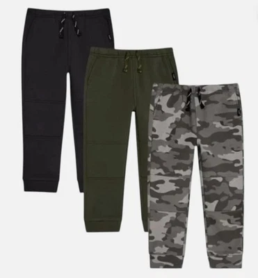 Paquete de 3 pantalones jogger Lee Kids resistentes hasta la rodilla niño pequeño talla 3T negro verde gris camuflaje Foto 1 de 3