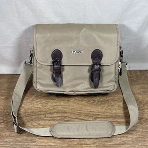 Canon Camera Bag Shoulder Messenger DSLR Satchel Case – Tan Brown – Excellent! - Picture 1 of 8