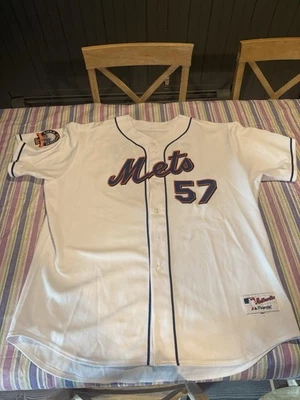 Johan Santana Majestic Auténtico Hogar Blanco 2008 New York Mets (Talla 60) Foto 1 de 3
