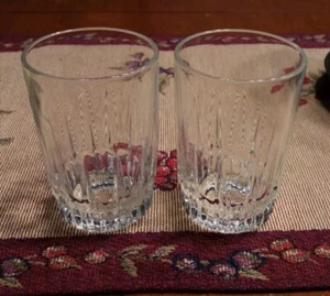 Lot Pair of 2 Vintage Glcoloc France Clear Juice Glasses 5oz  - Picture 1 of 5