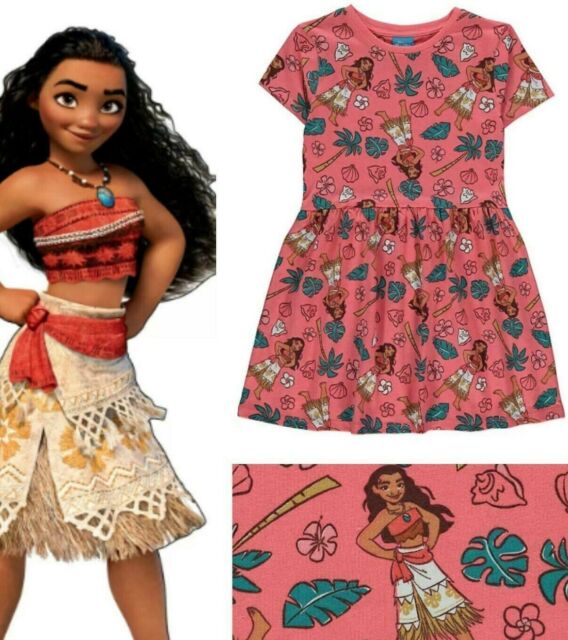 Fantasia Princesa Moana Infantil Com Colar 1 a 8 Anos - Fantasias