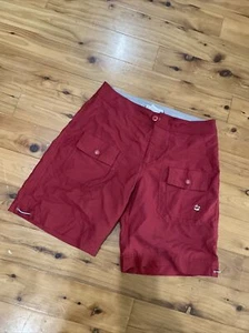 Vintage Billabong Life Guard Red Long Cargo Beach Retro Board Shorts Size 5 - Picture 1 of 4