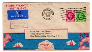 FAM 18-16 PAA Clipper Flight London England - New York 1939 Cached - Picture 1 of 2