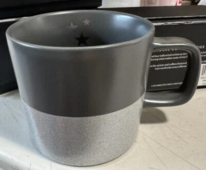 Starbucks Ceramic Mug Black Silver Sparkle Glitter Mug 12oz New With tags - Picture 1 of 6