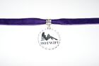 Hotwife Charm Bbc Purple Velvet Choker Fetish Necklace Jewellery Bondage Collar