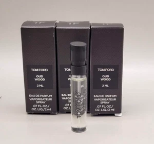 3 X TOM FORD OUD WOOD EAU DE PARFUM PERFUME SAMPLE VIAS IN BOX 0.07OZ/ 2ML*3 - Picture 1 of 2