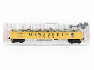 N Scale Micro-Trains MTL 48110.2 MILW Milwaukee Road 50' Gondola #81119 w/ Load - Picture 1 of 6