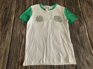 Women's Pink By Victoria's Secret Irish Short Sleeve T Shirt Top Sz XS NEW NWT  - Picture 1 of 5
