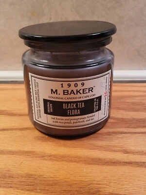 VELA FRASCO PERFUMADO FLORA TÉ NEGRO COLECCIÓN COLONIAL M. PANADERO 2 mechas 14 OZ  Foto 1 de 4