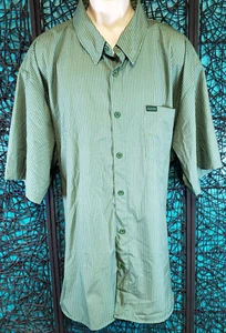 DIXXON FLANELLHEMD HERREN 4XL THE BENNY GRÜN DREIFACH GESTREIFT KURZARM KNOPF - Bild 1 von 12