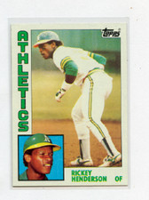 1984 TOPPS  # 230 RICKEY HENDERSON , OAKLAND A'S