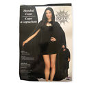 Fun World Hooded Cape Costume Unisex One Size 68" Black Gothic NIP New