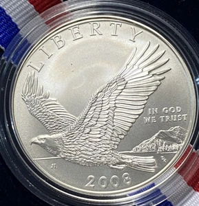 2008-P U.S. Mint Bald Eagle Comm. Silver Dollar Coin. Uncirculated. - Picture 1 of 3