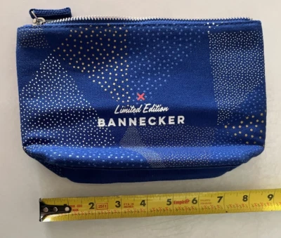 Kiehl’s Make Up Cosmetics Blue Pouch Bag Bannecker Ltd Edition Travel Size New - Image 1 of 3